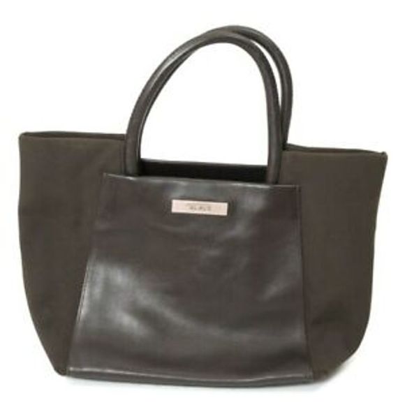Tumi Handbags - Tumi Brown Leather & Canvas Tote